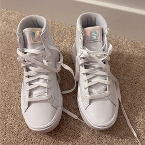 Puma White High-Top Sneakers